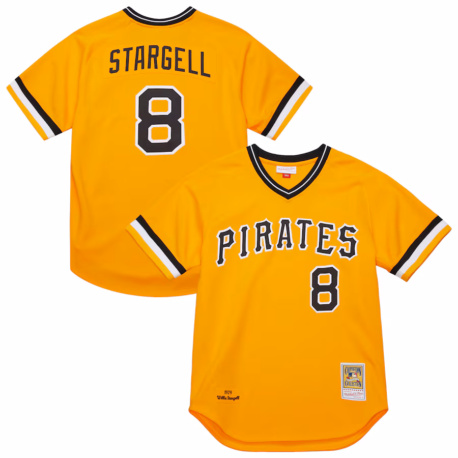 Men's Pittsburgh Pirates Willie Stargell Mitchell & Ness Gold 1979 Throwback Authentic Jersey - Jersey