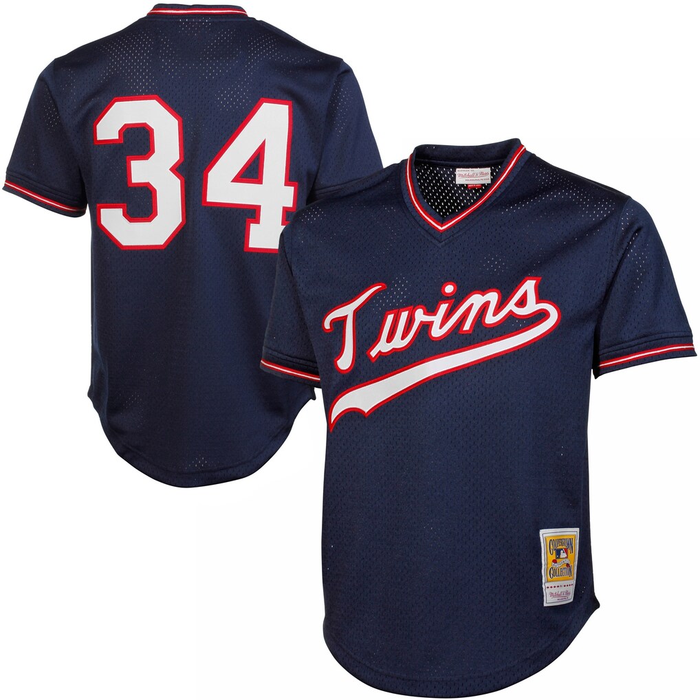 Men's Minnesota Twins Kirby Puckett Mitchell & Ness Navy Authentic Batting Practice Jersey - Jersey