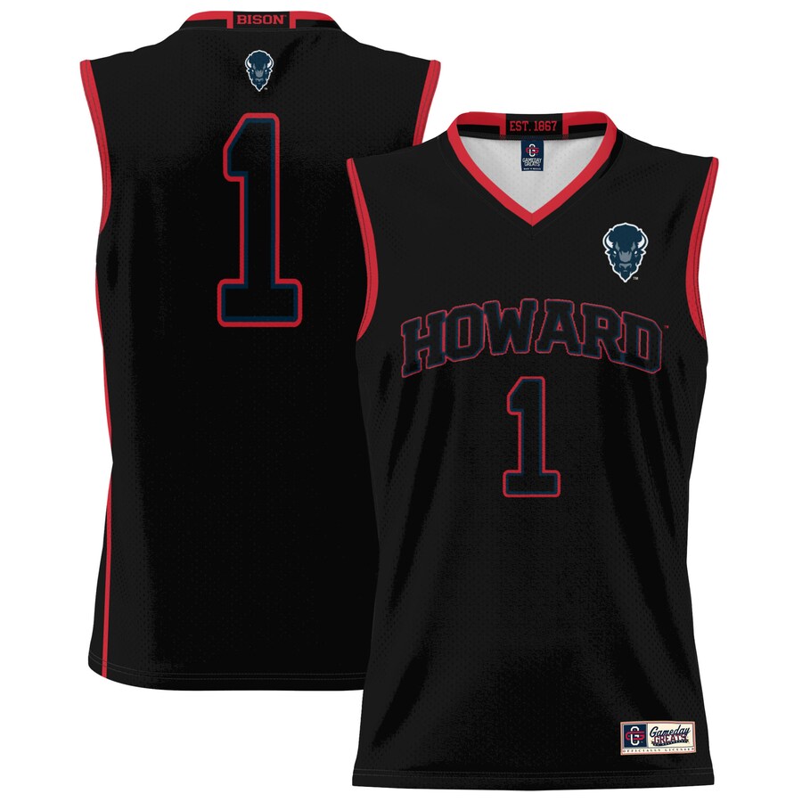 Youth GameDay Greats #1 Black Howard Bison Lightweight Basketball Jersey - Jersey