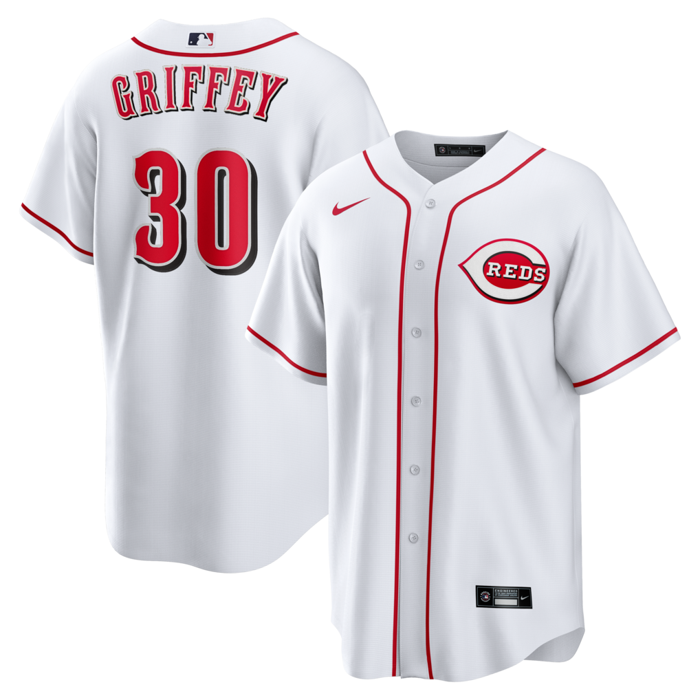 Men's Cincinnati Reds Ken Griffey Jr. Nike White Home Retired Player Replica Jersey - Jersey