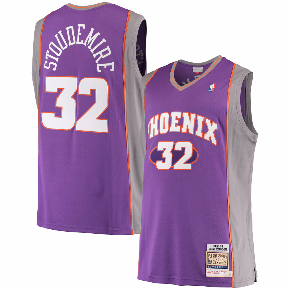 Men's Phoenix Suns Amar'e Stoudemire Mitchell & Ness Purple Hardwood Classics Authentic Jersey - Jersey