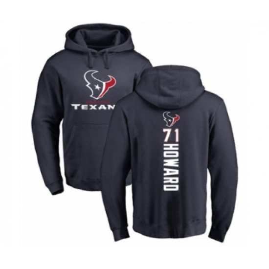 Football Houston Texans #71 Tytus Howard Navy Blue Backer Pullover Hoodie - Jersey