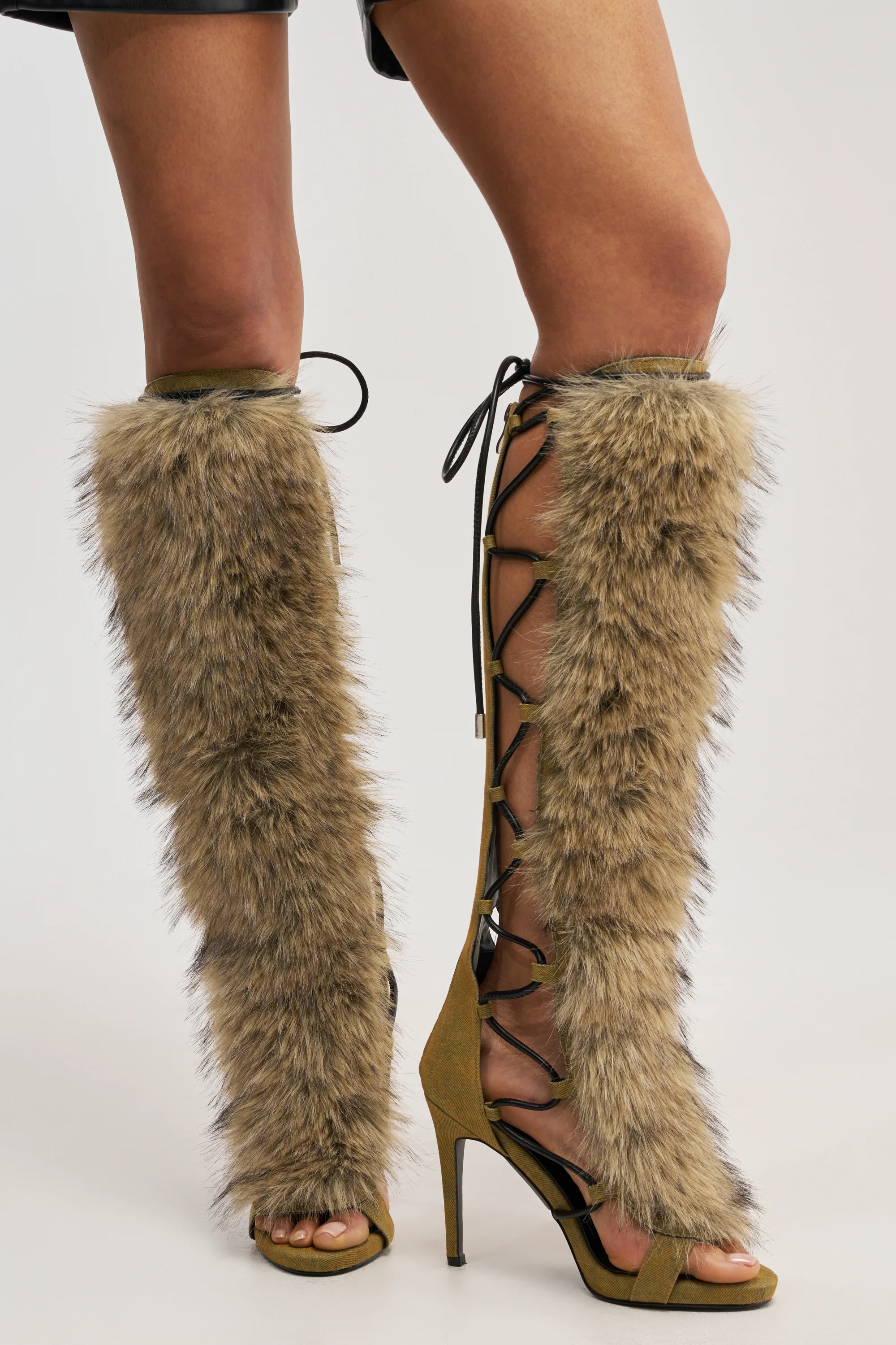 AZALEA WANG STAMOS DENIM MULTI STILETTO SANDAL - Akira Wear