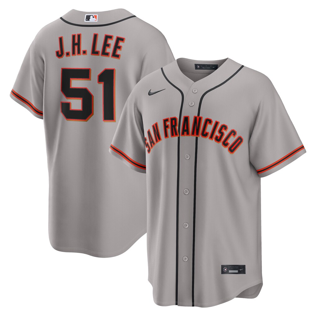 Men's San Francisco Giants Jung Hoo Lee Nike Gray Road Replica Jersey - Jersey