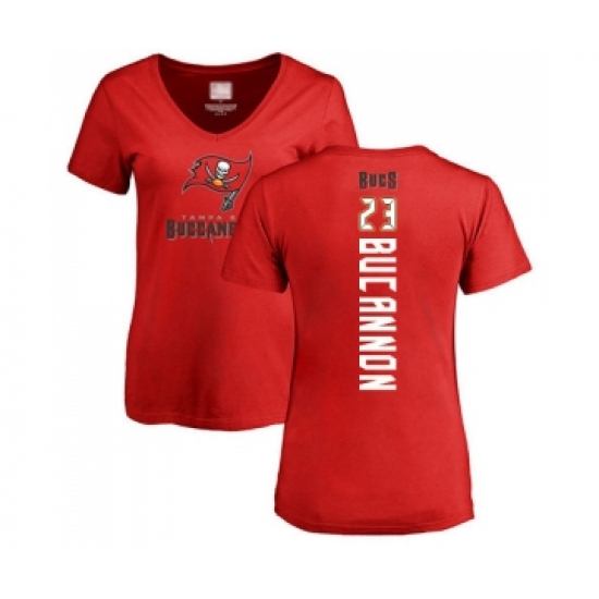 Football Women's Tampa Bay Buccaneers #23 Deone Bucannon Red Backer T-Shirt - Jersey