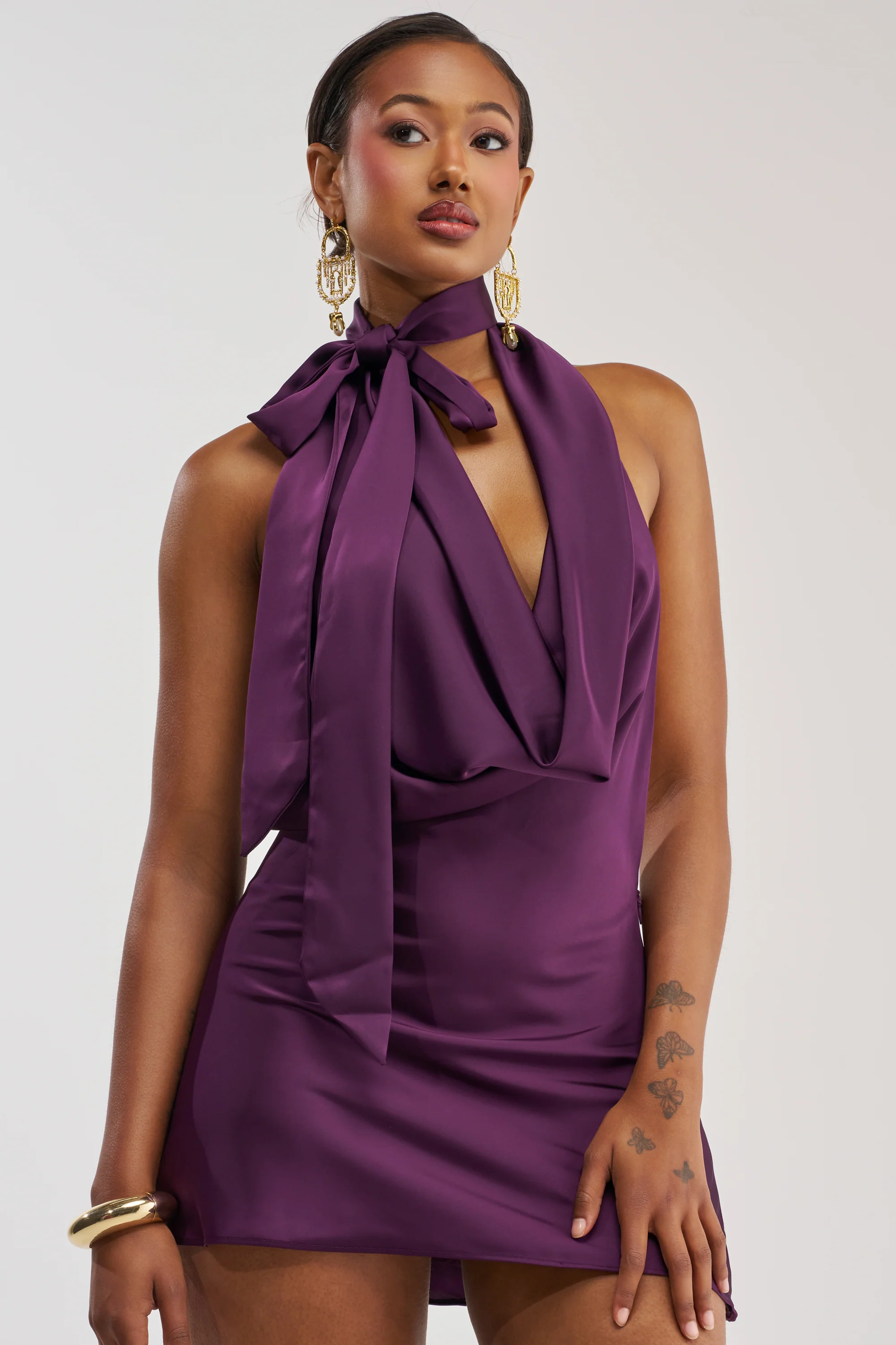 GIGI MINI DRESS IN PURPLE - Akira Wear