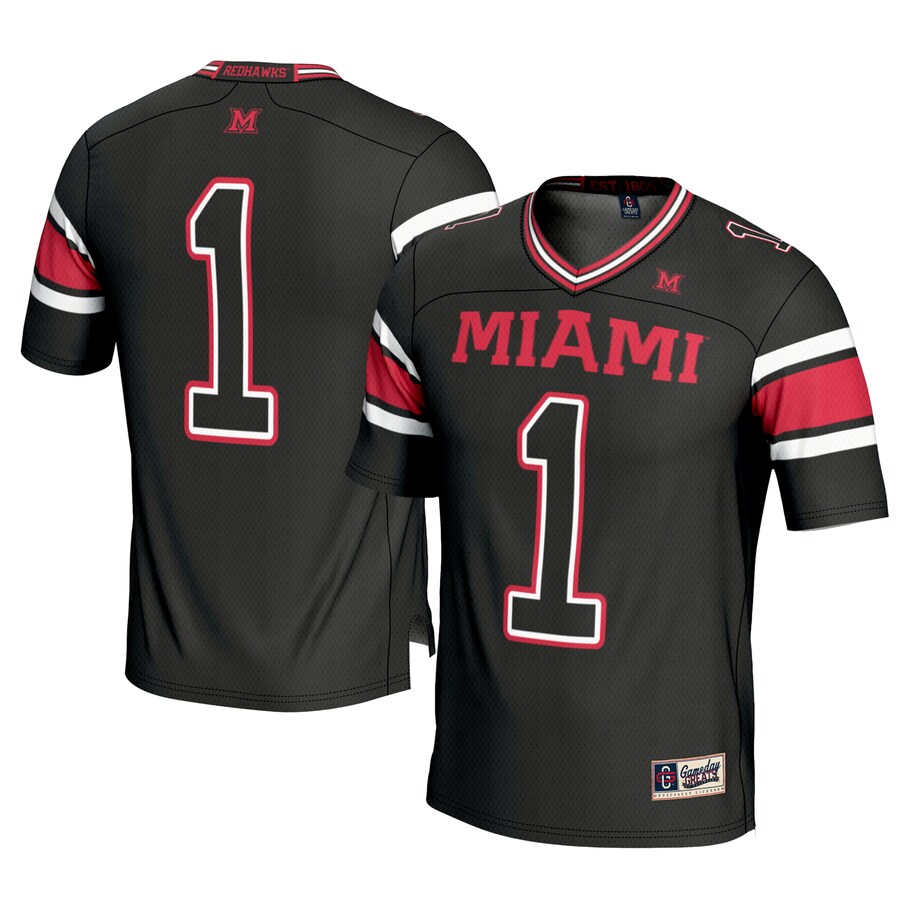 Youth GameDay Greats #1 Black Miami University RedHawks Football Jersey - Jersey