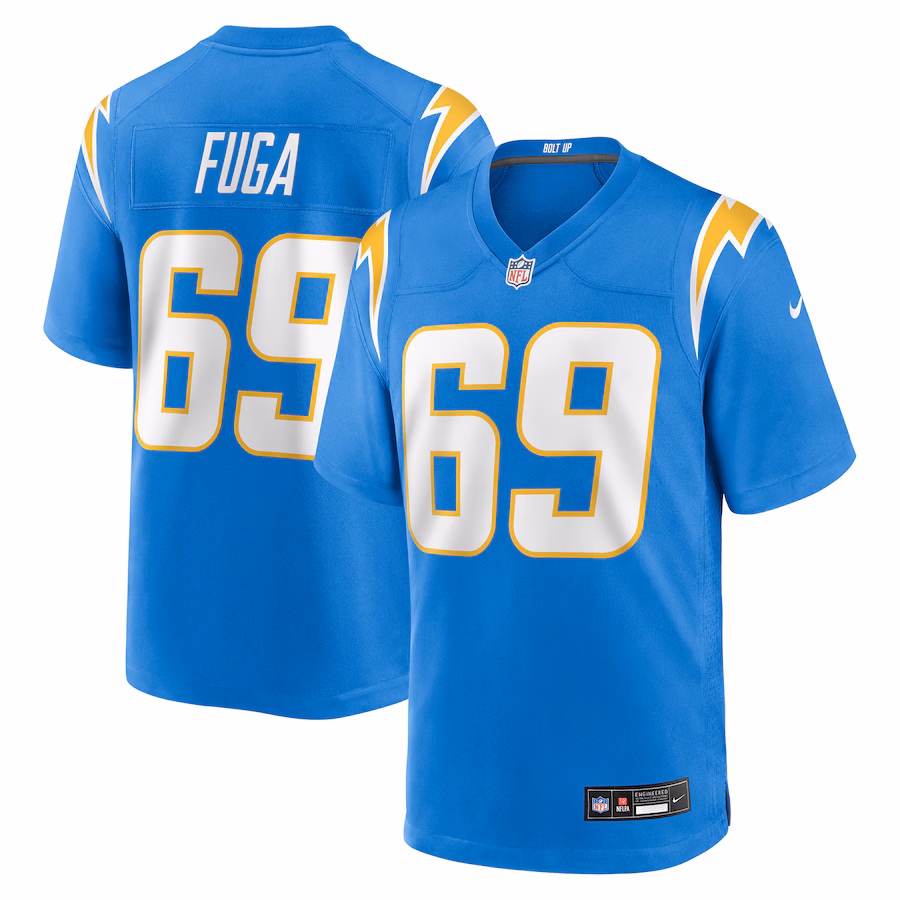 Men's Los Angeles Chargers Josh Fuga Nike Powder Blue Team Game Jersey - Jersey