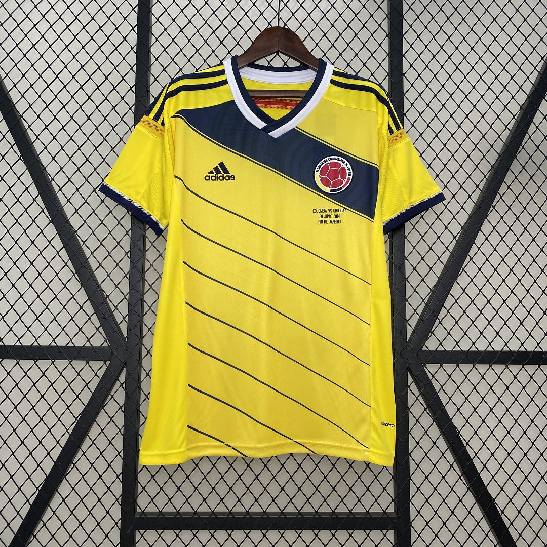 Colombia Retro Soccer Jersey Home Custom Shirt 2014 - Jersey