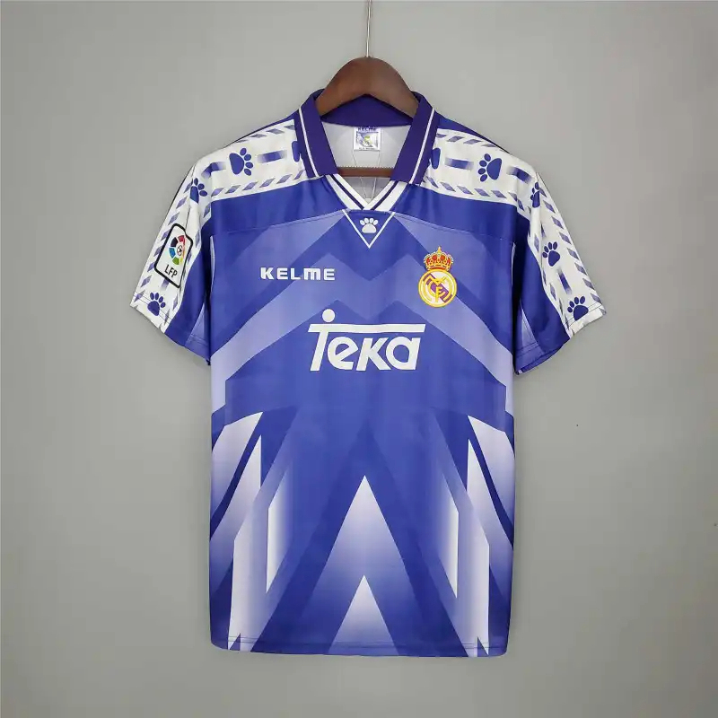 Real Madrid Retro Jersey Away Custom Soccer Shirt 1996-97 - Jersey