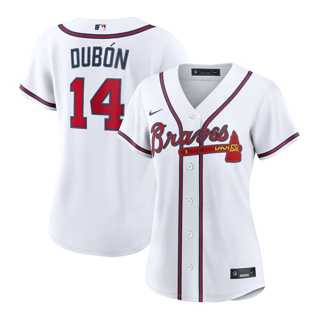 Women's Atlanta Braves Mauricio Dubón Nike White Home Replica Jersey - Jersey