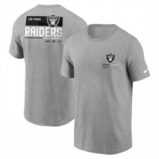 Men's Las Vegas Raiders Grey Team Incline T Shirt - Jersey