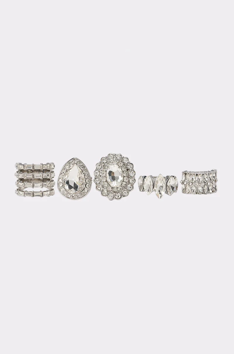 ICED OUT MOMENT RING SET - Akira Wear