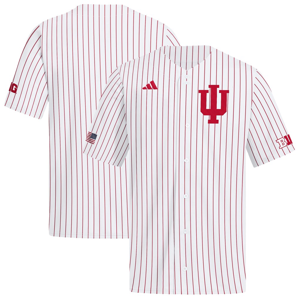 Men's adidas White Indiana Hoosiers Home Replica Baseball Jersey - Jersey
