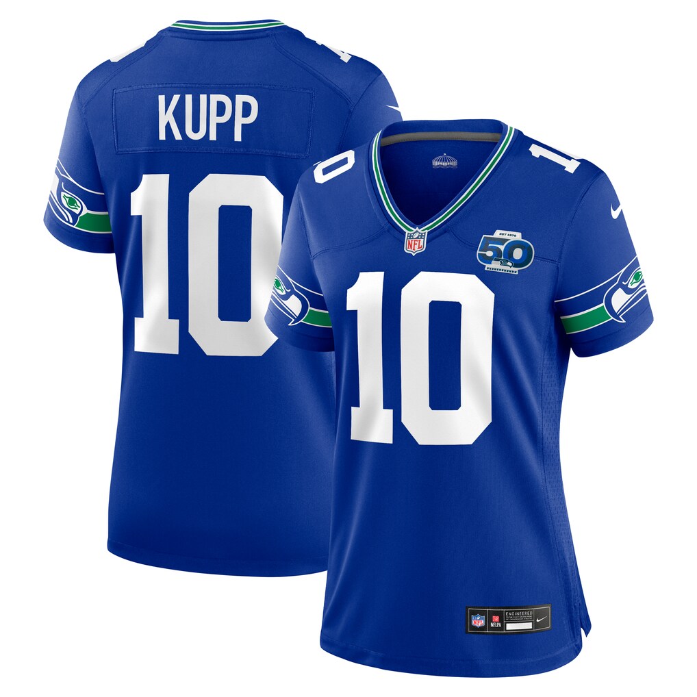 Women's Seattle Seahawks Cooper Kupp Nike Royal Alternate 50th Season Game Jersey - Jersey