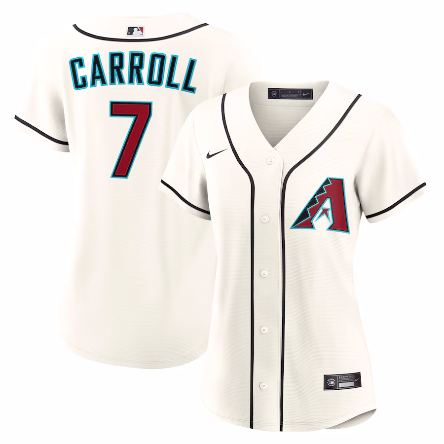 Women's Arizona Diamondbacks Corbin Carroll Nike Cream Home Replica Jersey - Jersey