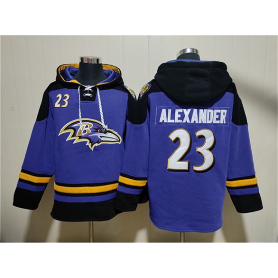 Men's Baltimore Ravens #23 Jaire Alexander Ageless Must-Have Lace-Up Pullover Hoodie - Jersey
