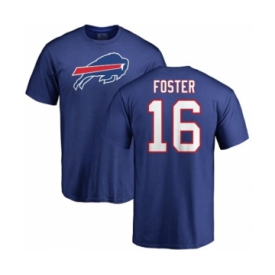 NFL Nike Buffalo Bills #16 Robert Foster Royal Blue Name & Number Logo T-Shirt - Jersey