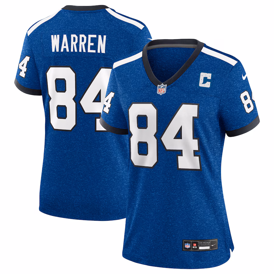 Women's Indianapolis Colts Tyler Warren Nike Heather Royal Alternate 2 Indiana Nights Game Jersey - Jersey