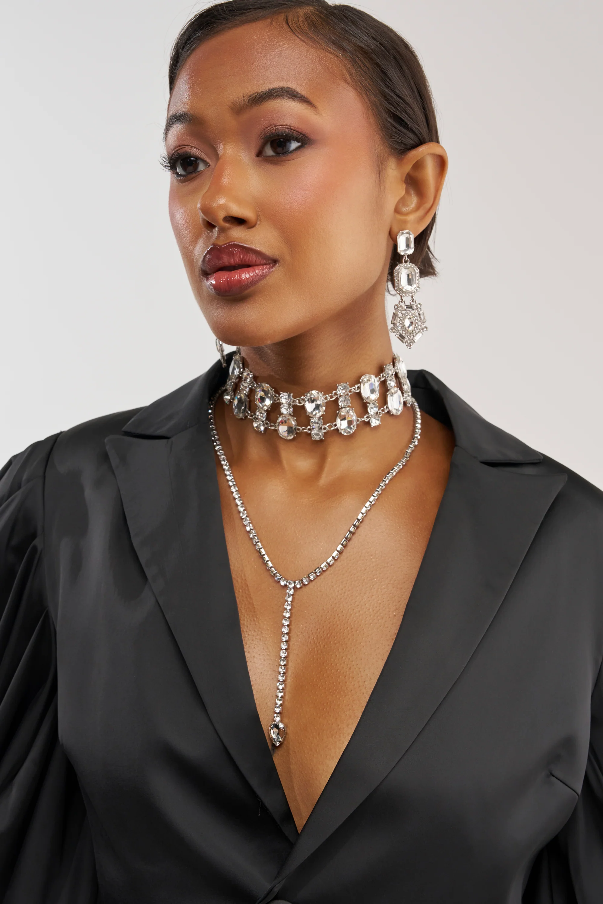 DIAMOND LOVER LAYERED NECKLACE SET - Akira Wear