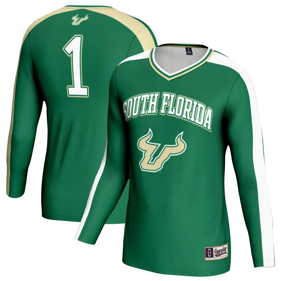 Youth GameDay Greats Green South Florida Bulls Women's Volleyball Lightweight Fashion Jersey - Jersey