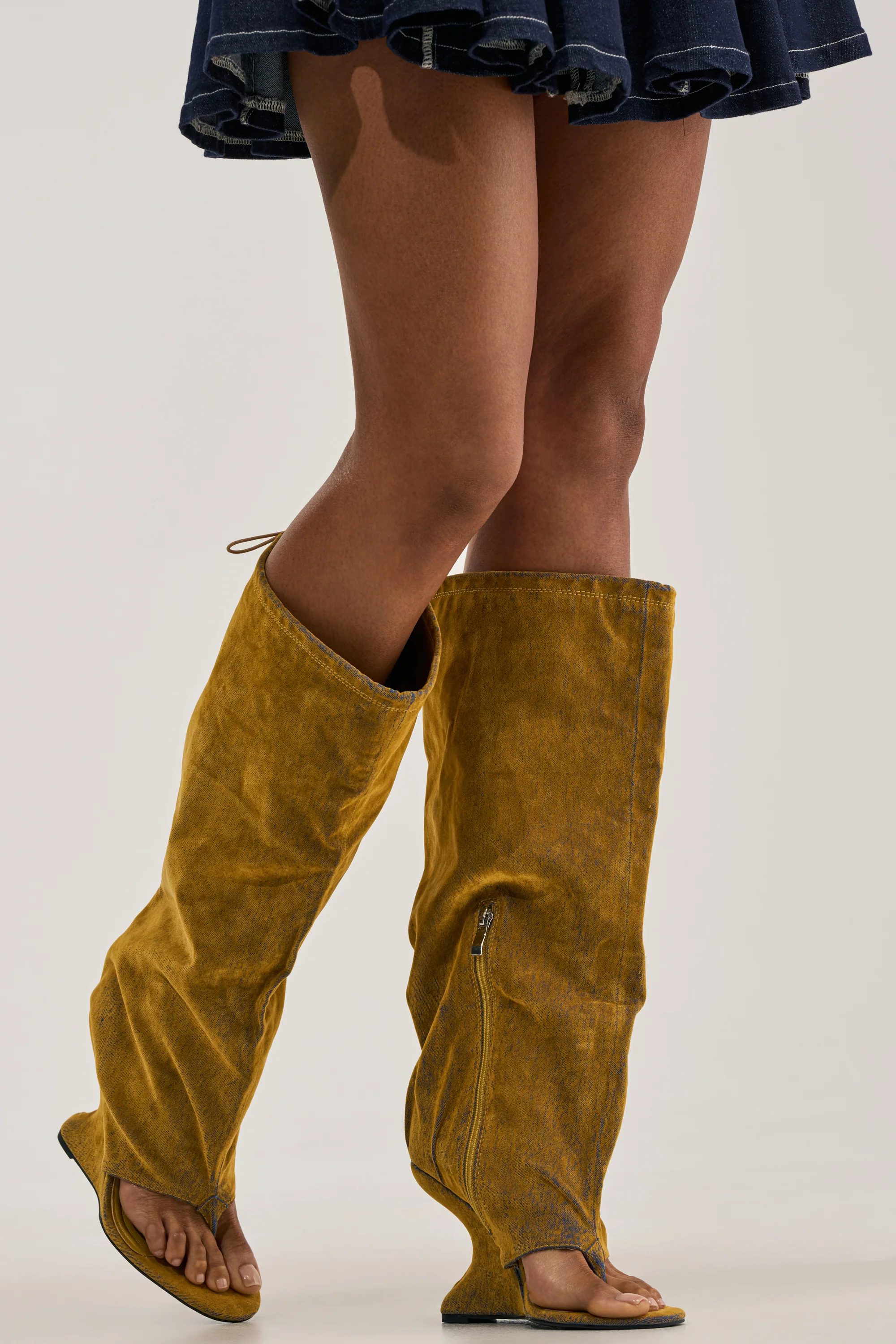 AZALEA WANG XYYLAH MUSTARD WEDGE GLADIATOR SANDAL - Akira Wear