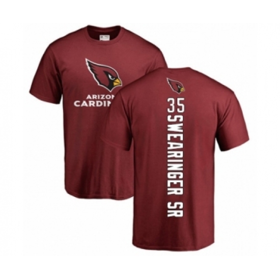 NFL Nike Arizona Cardinals #35 D.J. Swearinger SR Maroon Backer T-Shirt - Jersey