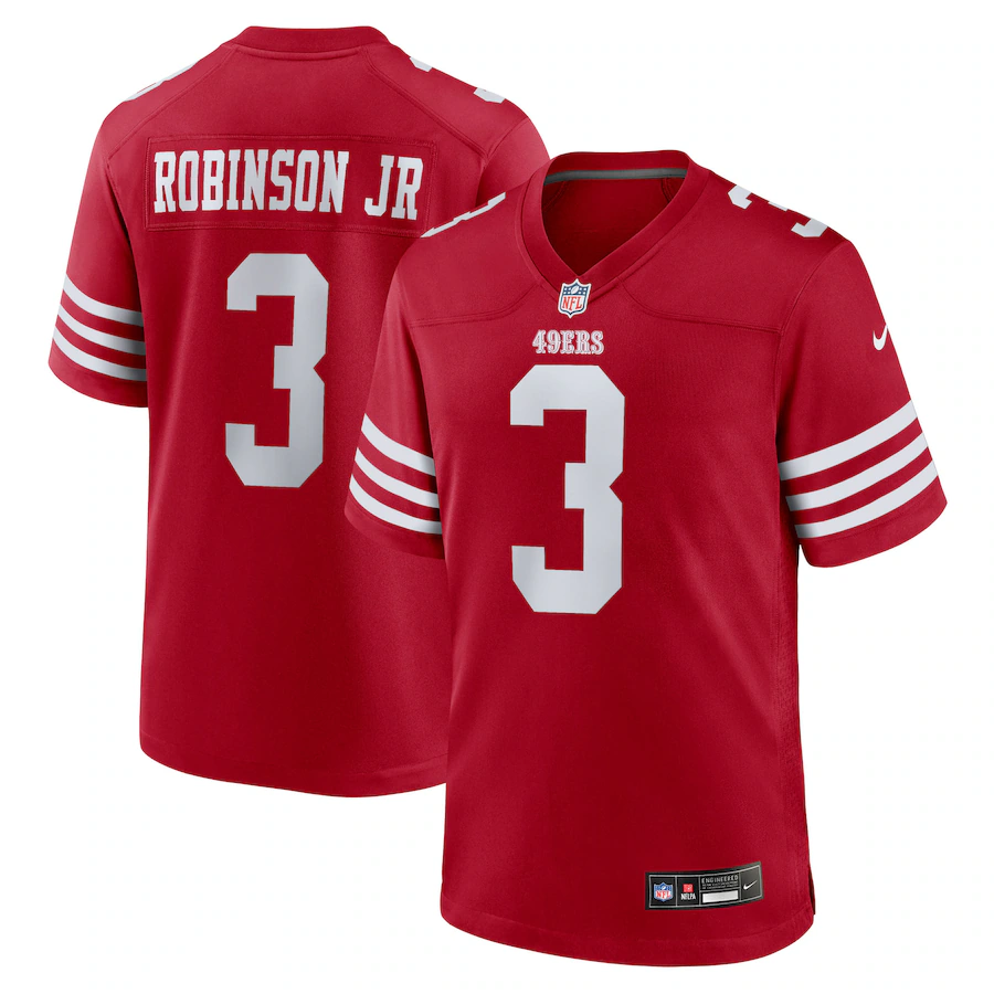 Men's San Francisco 49ers Brian Robinson Jr. Nike Scarlet Team Game Jersey - Jersey