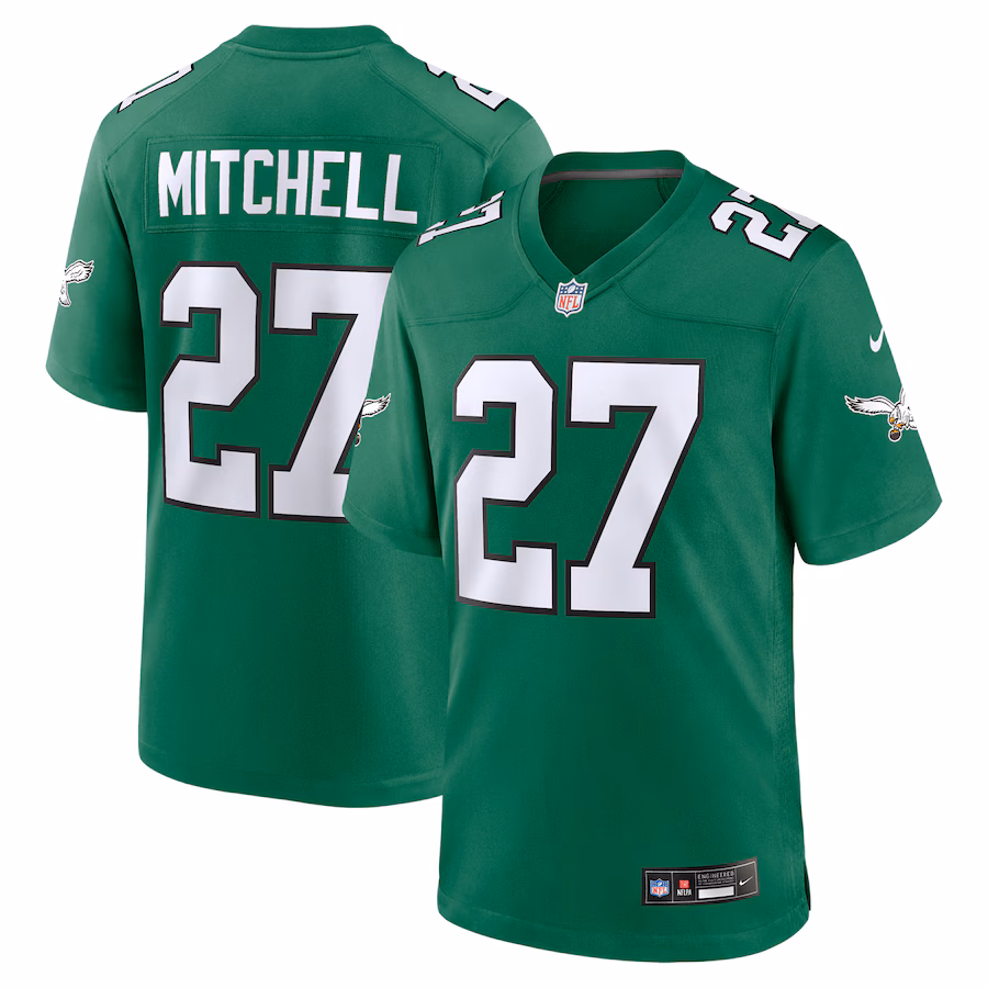 Men's Philadelphia Eagles Quinyon Mitchell Nike  Kelly Green Alternate Game Jersey - Jersey