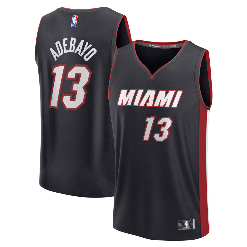 Men's Miami Heat Bam Adebayo Fanatics Black Fast Break Replica Jersey - Icon Edition - Jersey