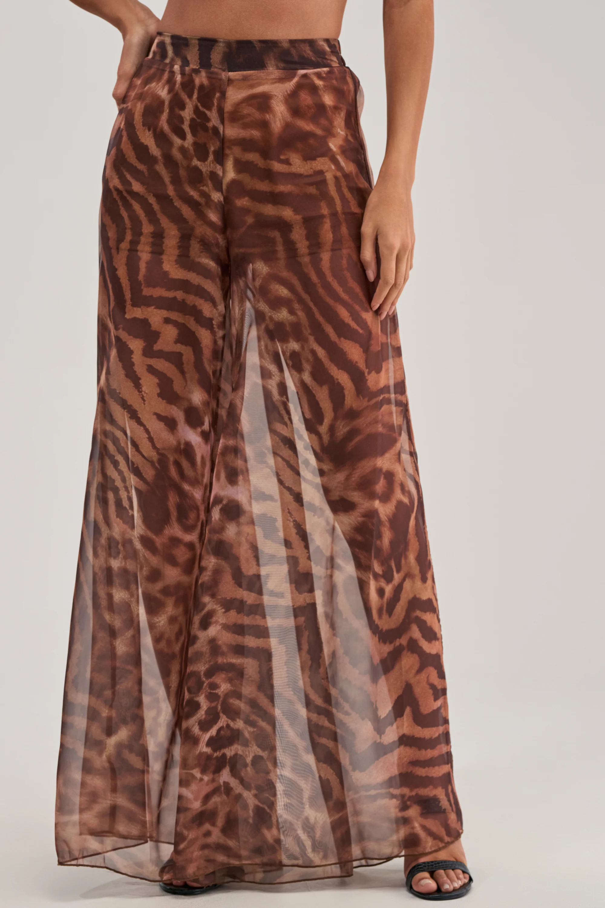 MOONLIGHT TIGER PALAZZO PANTS - Akira Wear