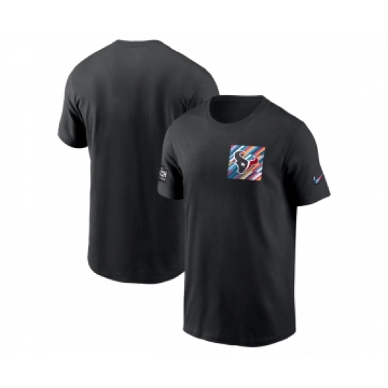 Men's Houston Texans Black 2023 Crucial Catch Sideline Tri-Blend T-Shirt - Jersey
