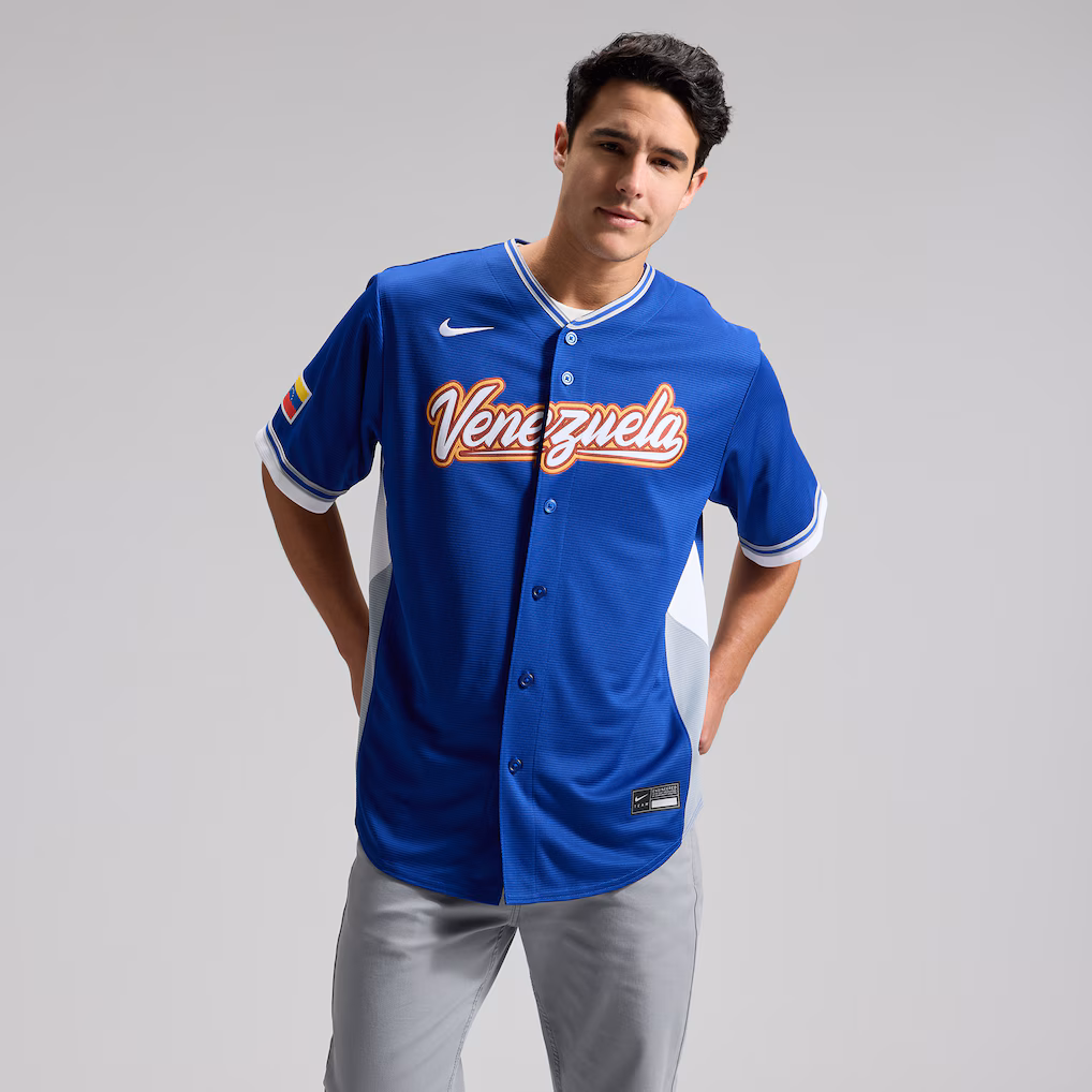 Men's Venezuela Baseball Nike Royal 2026 World Baseball Classic Road Stadium Jersey - Jersey