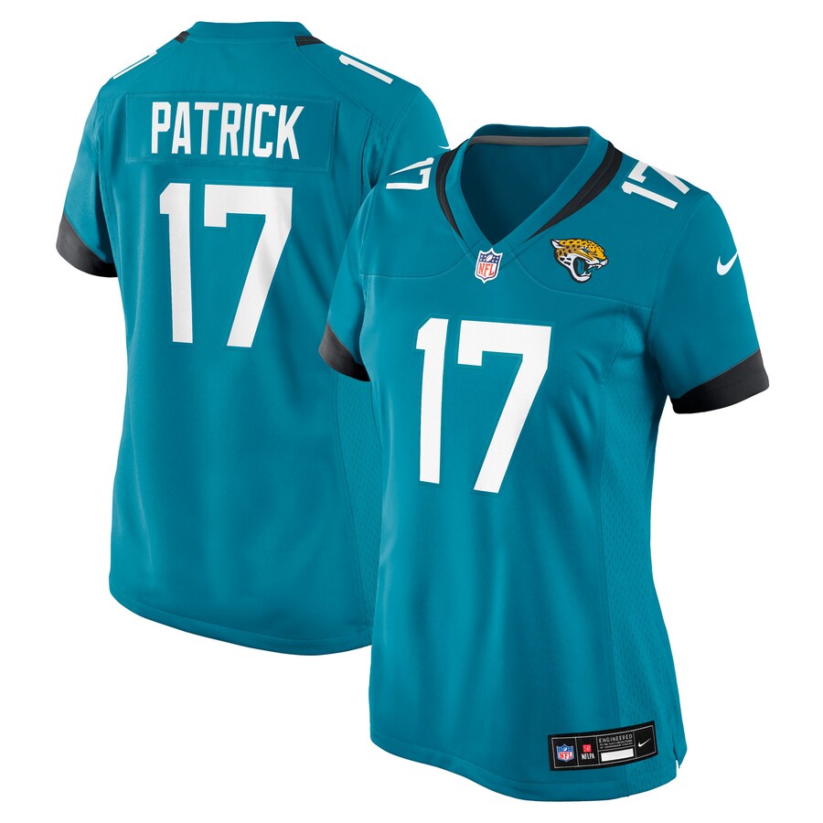 Women's Jacksonville Jaguars Tim Patrick Nike Teal Team Game Jersey - Jersey