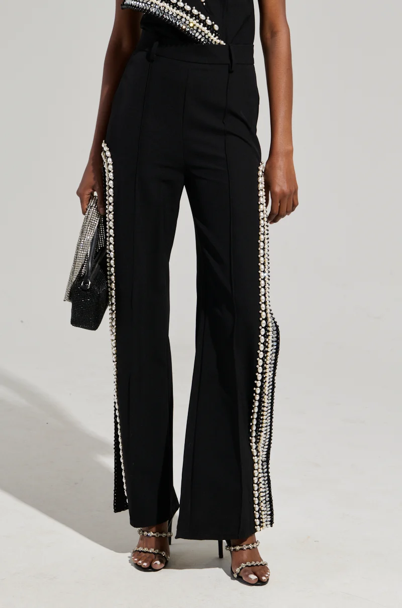 LUXURIOUS PANTS WITH SIDE SLITS - Akira Wear