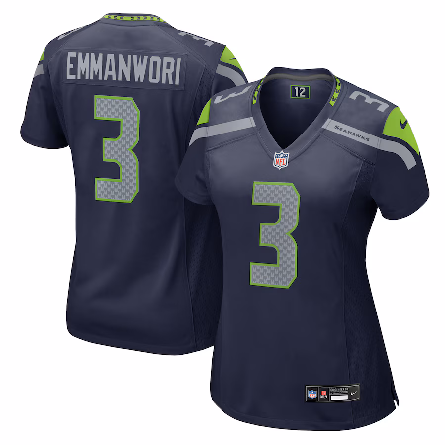 Women's Seattle Seahawks Nick Emmanwori Nike College Navy Team Game Jersey - Jersey