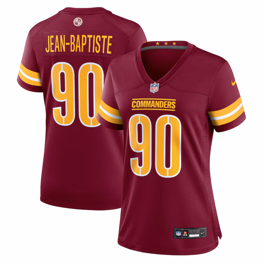 Women's Washington Commanders Javontae Jean-Baptiste Nike Burgundy Team Game Jersey - Jersey