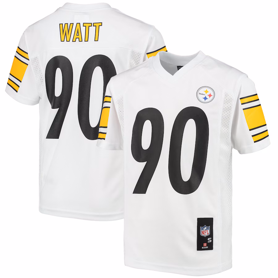 Youth Pittsburgh Steelers T.J. Watt White Replica Player Jersey - Jersey
