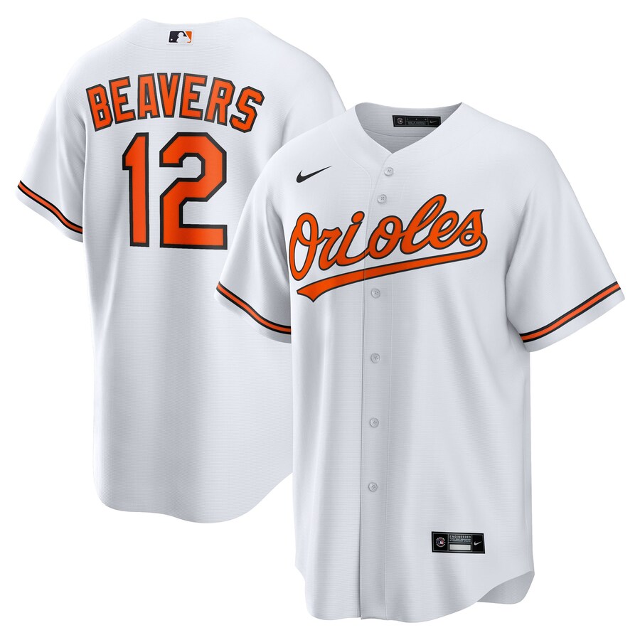 Men's Baltimore Orioles Dylan Beavers Nike White Home Replica Jersey - Jersey