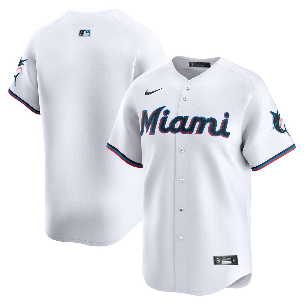 Youth Miami Marlins  Nike White Home Limited Jersey - Jersey