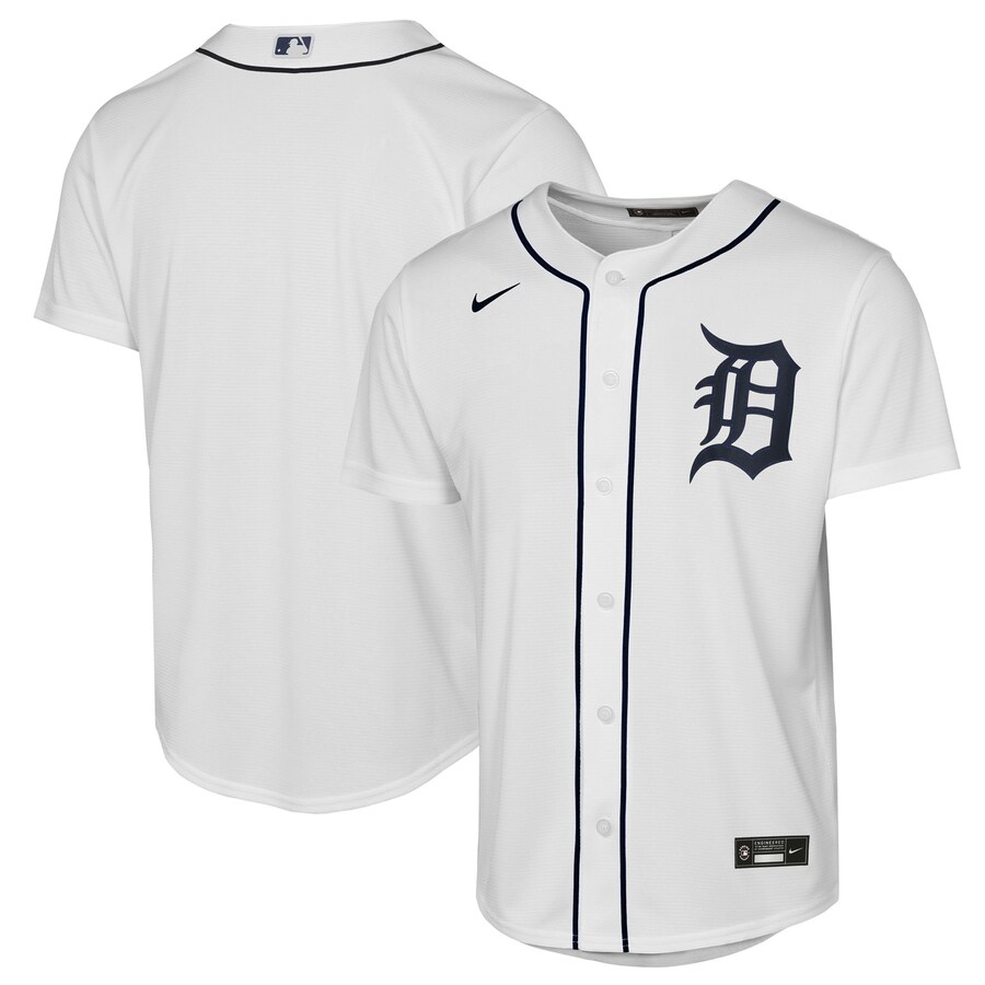 Youth Detroit Tigers Nike White Home Replica Jersey - Jersey