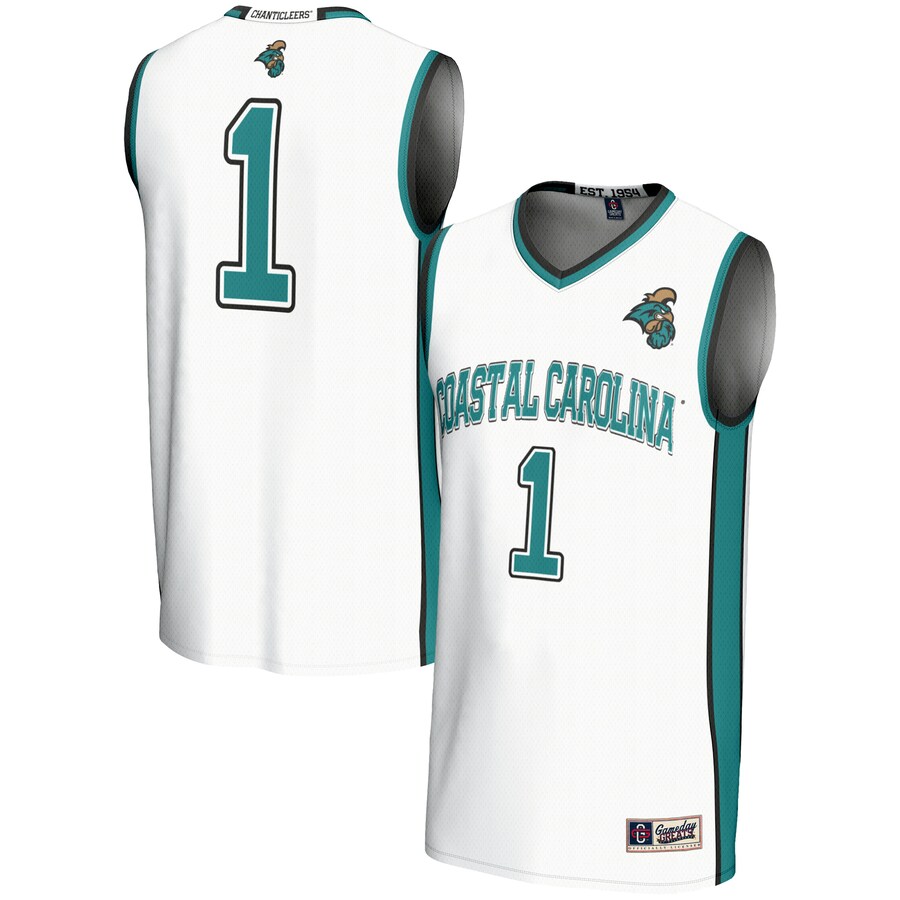 Unisex GameDay Greats White  Coastal Carolina Chanticleers #1 Basketball Jersey - Jersey