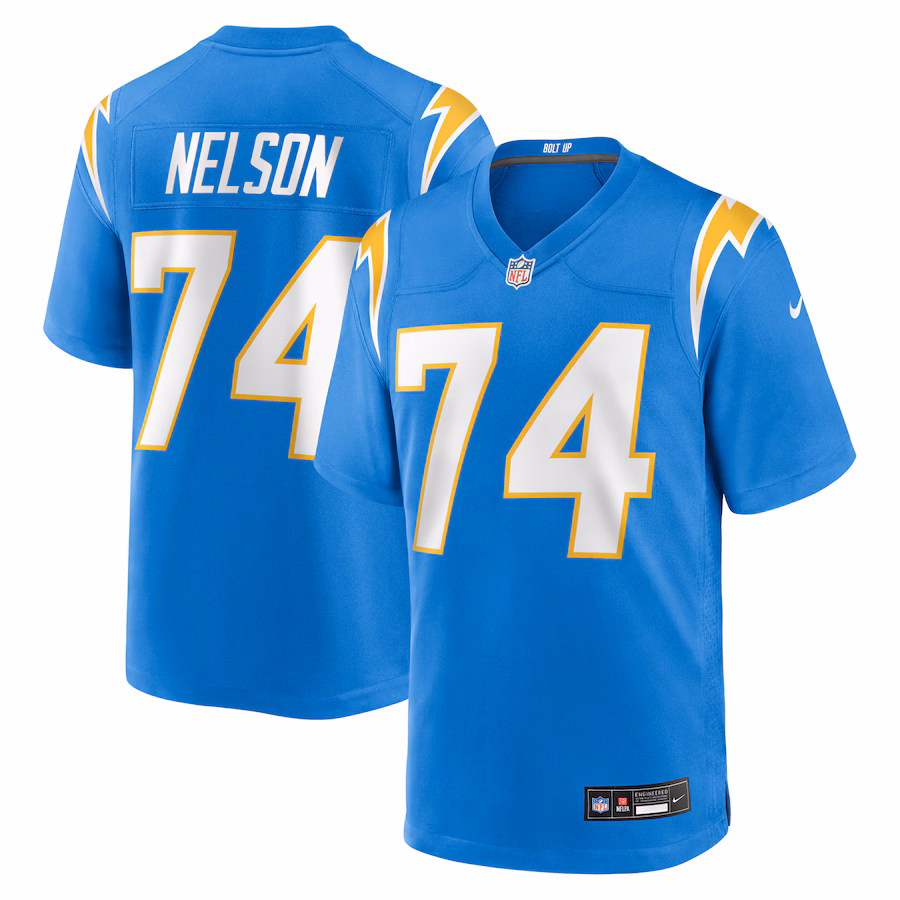 Men's Los Angeles Chargers Ryan Nelson Nike Powder Blue Team Game Jersey - Jersey