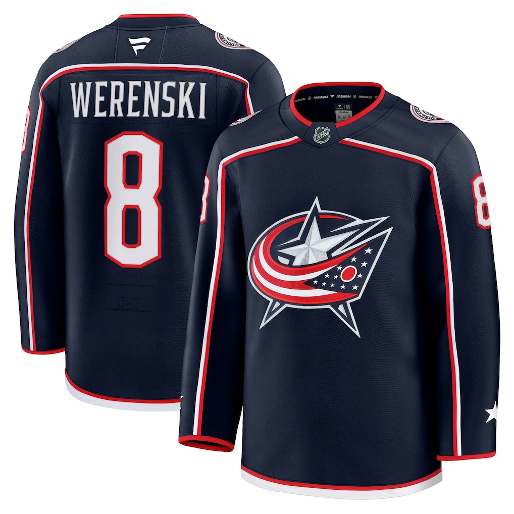 Men's Columbus Blue Jackets Zach Werenski Fanatics Navy Home Premium Jersey - Jersey