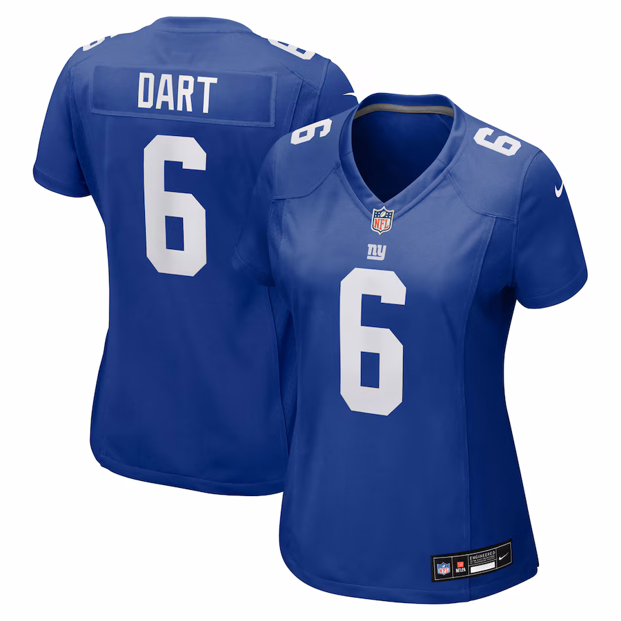Women's New York Giants Jaxson Dart Nike Royal Team Game Jersey - Jersey