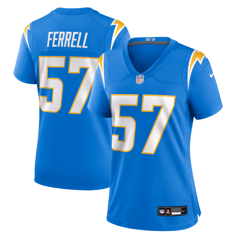 Women's Los Angeles Chargers Clelin Ferrell Nike Powder Blue Team Game Jersey - Jersey