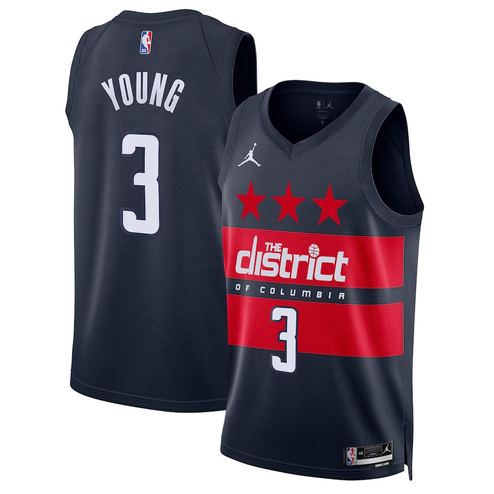 Unisex Washington Wizards Trae Young Jordan Brand Navy Swingman Jersey - Statement Edition - Jersey