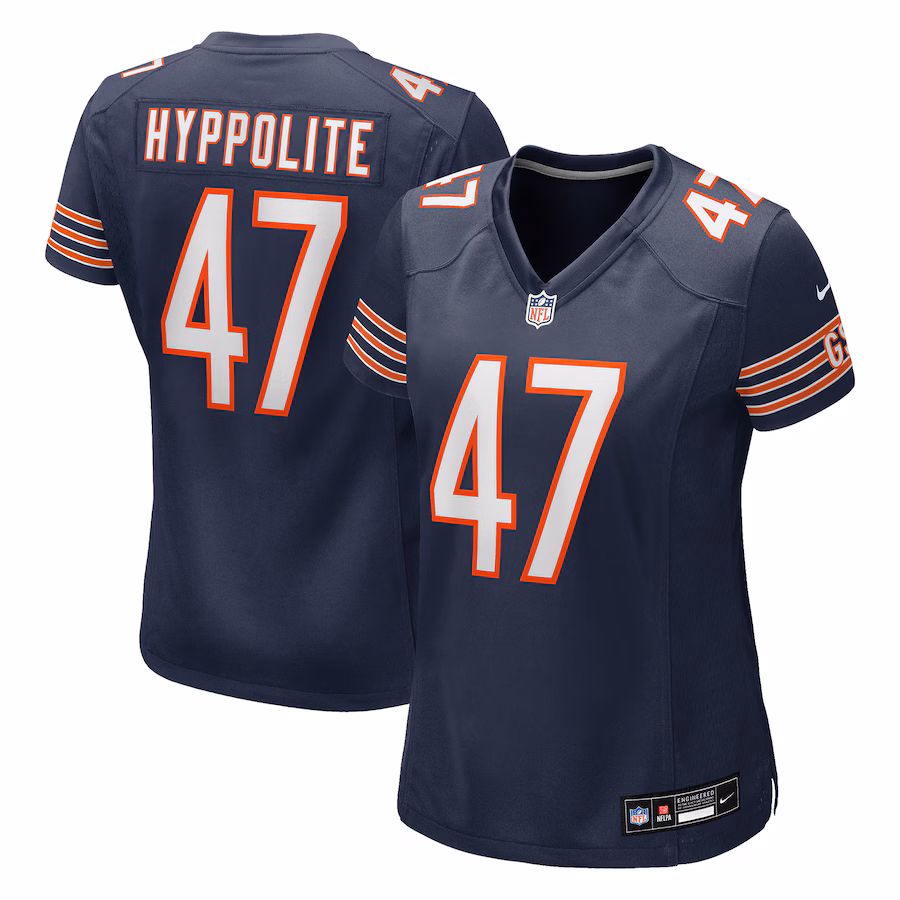 Women's Chicago Bears Ruben Hyppolite II Nike Navy Team Game Jersey - Jersey