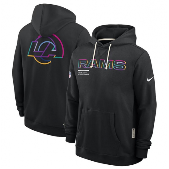 Men's Los Angeles Rams Black 2025 Crucial Catch Dri-FIT Hoodie - Jersey