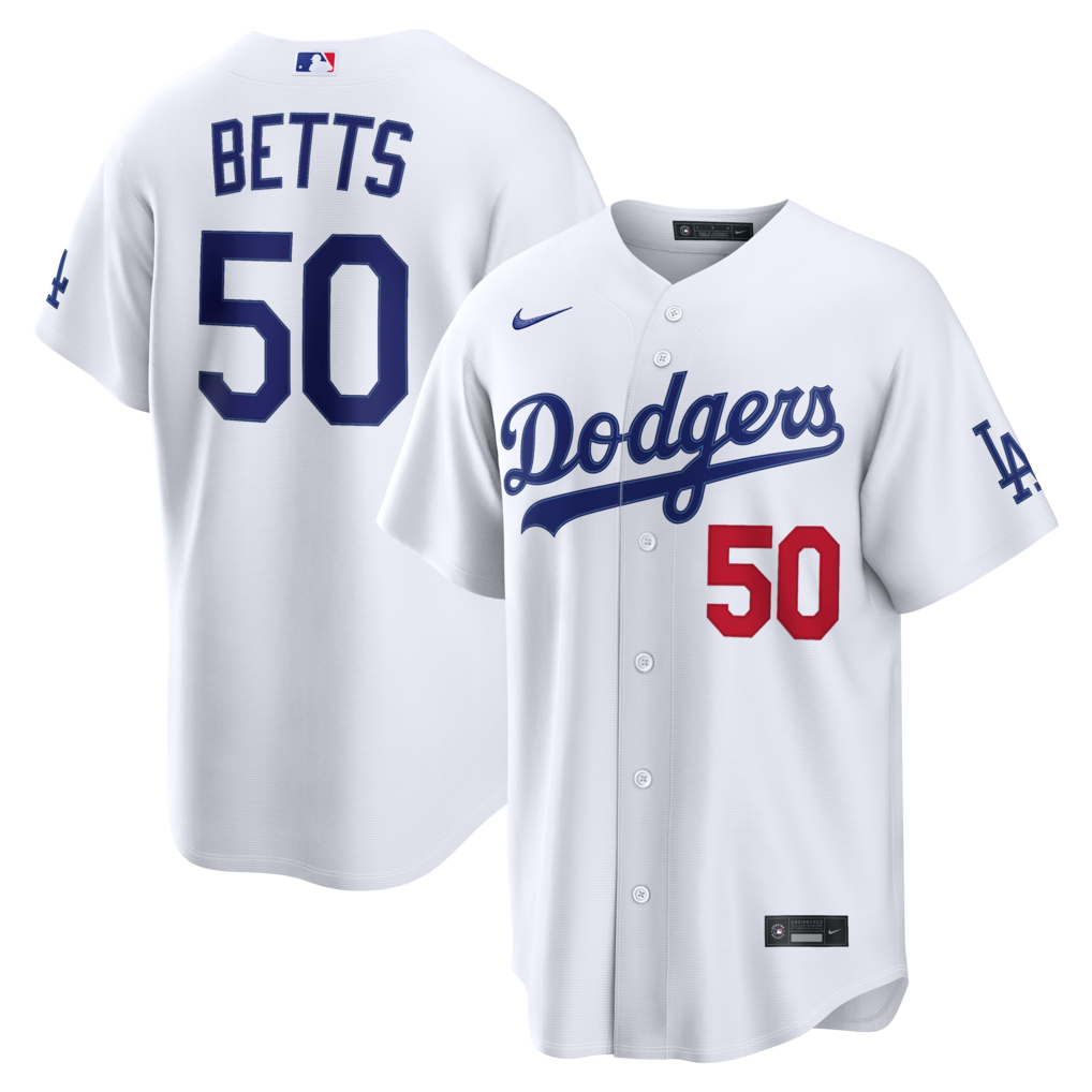 Men's Los Angeles Dodgers Mookie Betts Nike White Home Stadium Jersey - Jersey